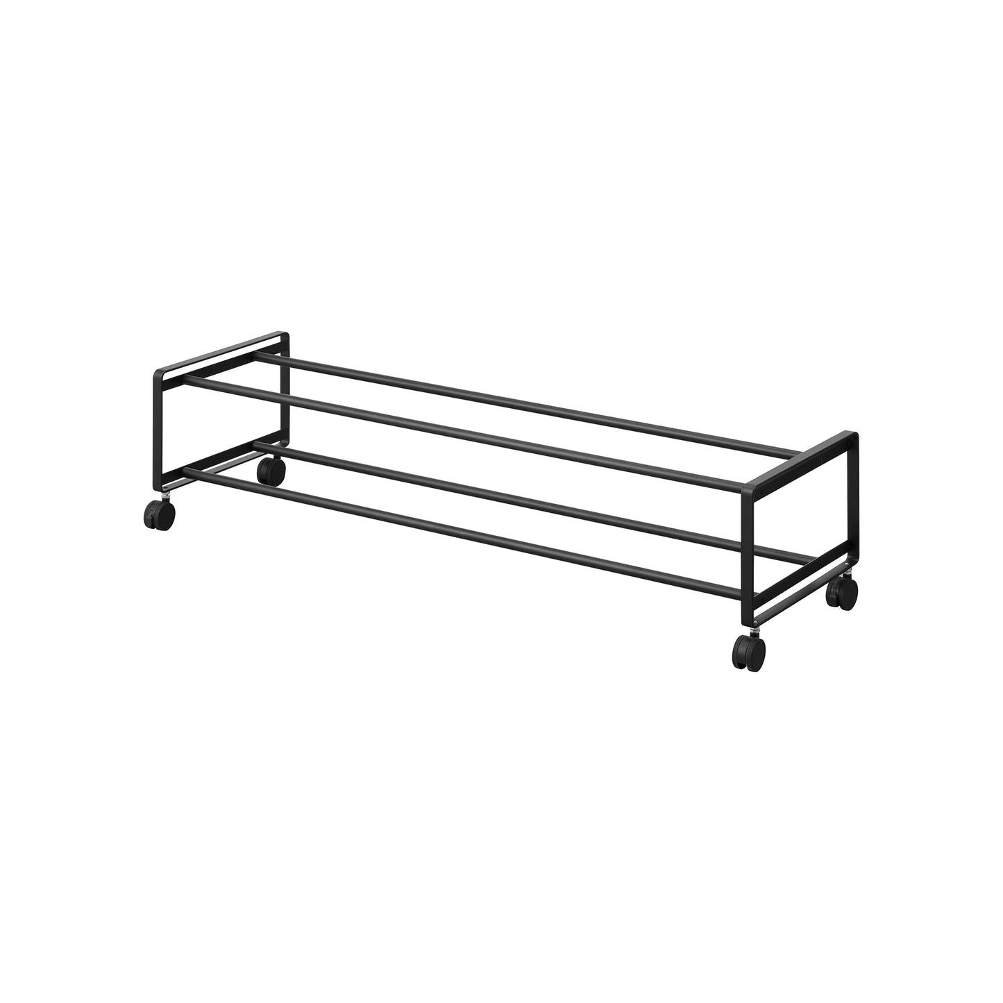 Two-Tier Rolling Shoe Rack (8 H) - Steel