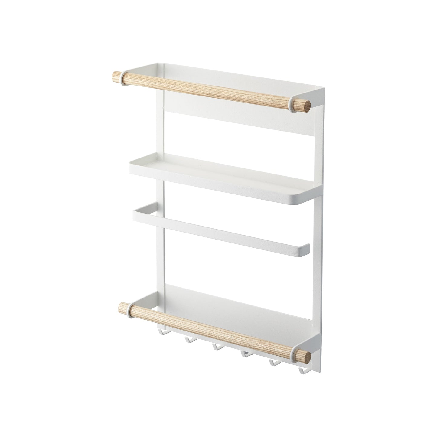 Magnetic Kitchen Organizer - Steel + Wood