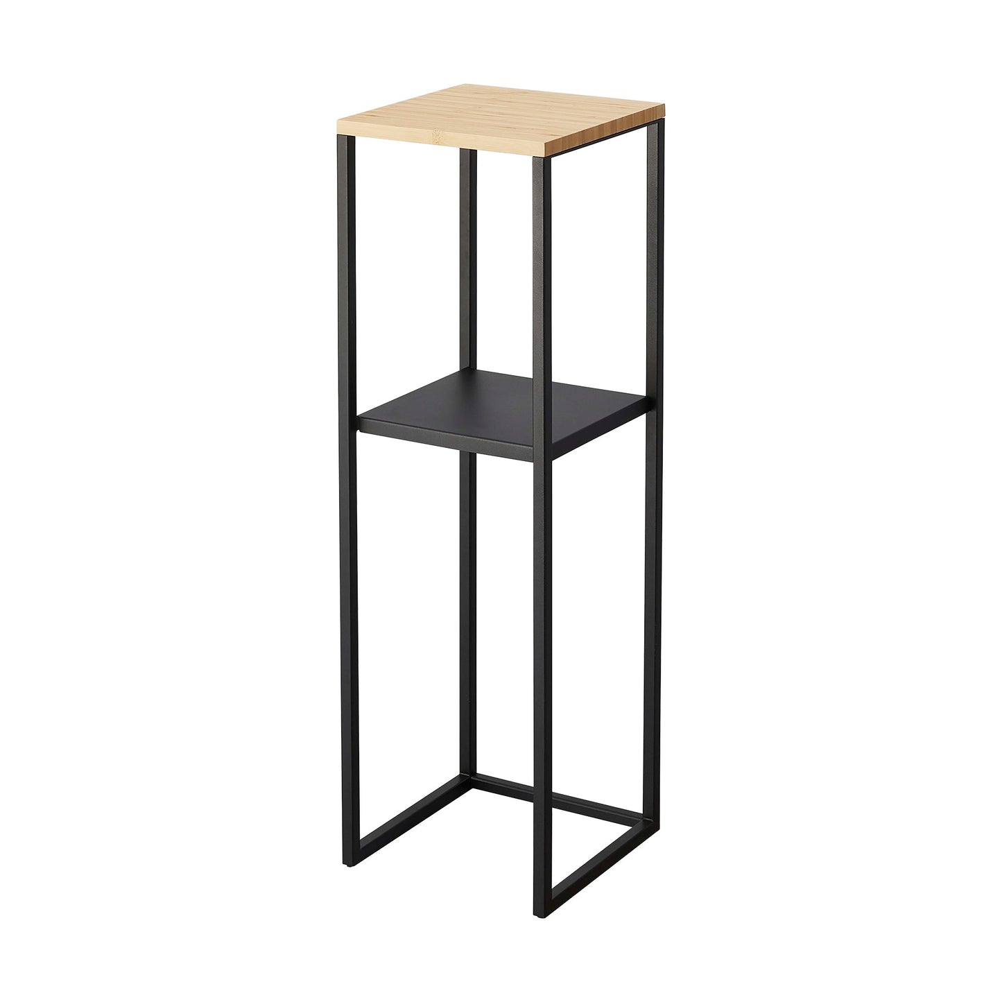 Two-Tier Display & Storage Shelf (31.5 H) - Steel + Wood