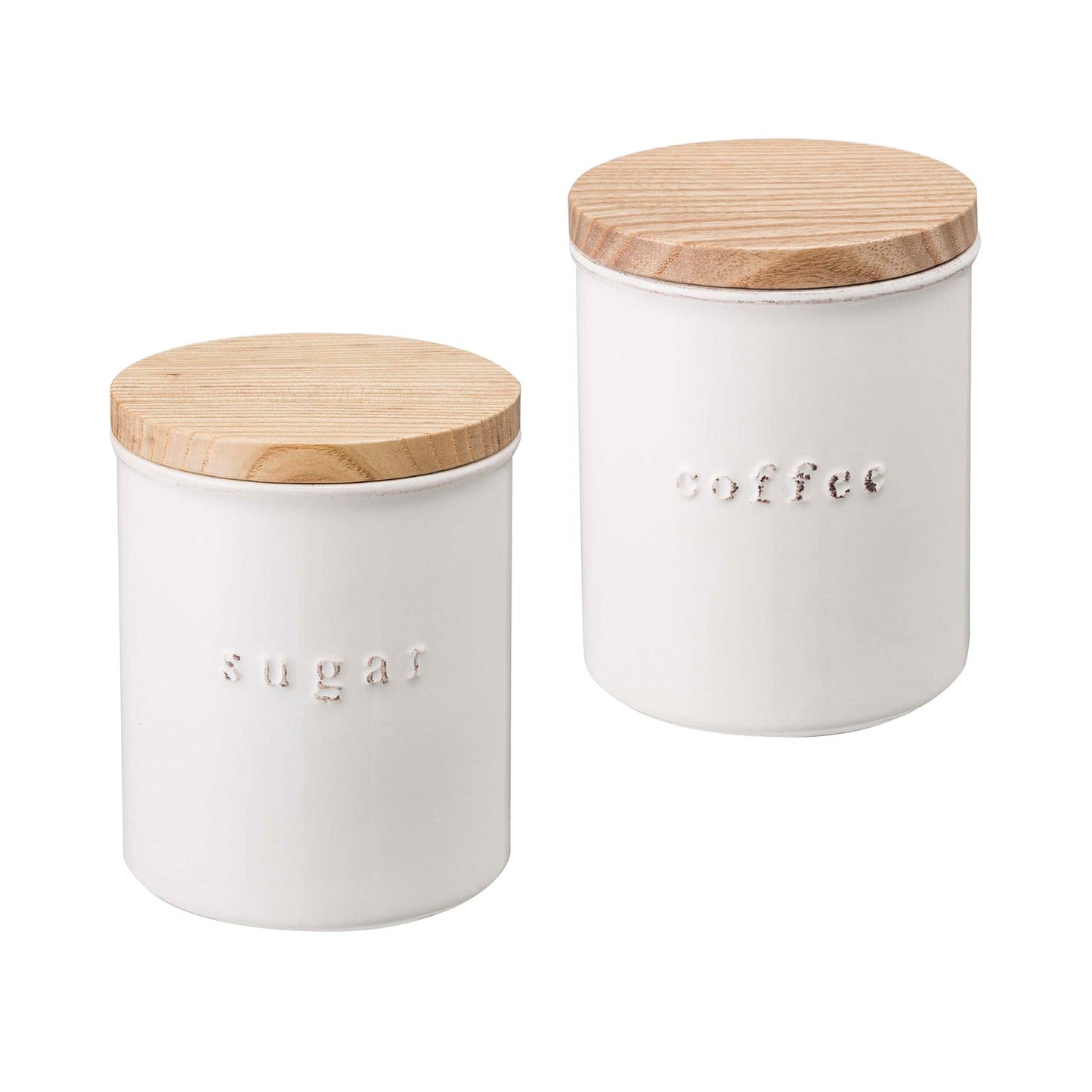 Ceramic Coffee and Sugar Canisters [Set of 2] -