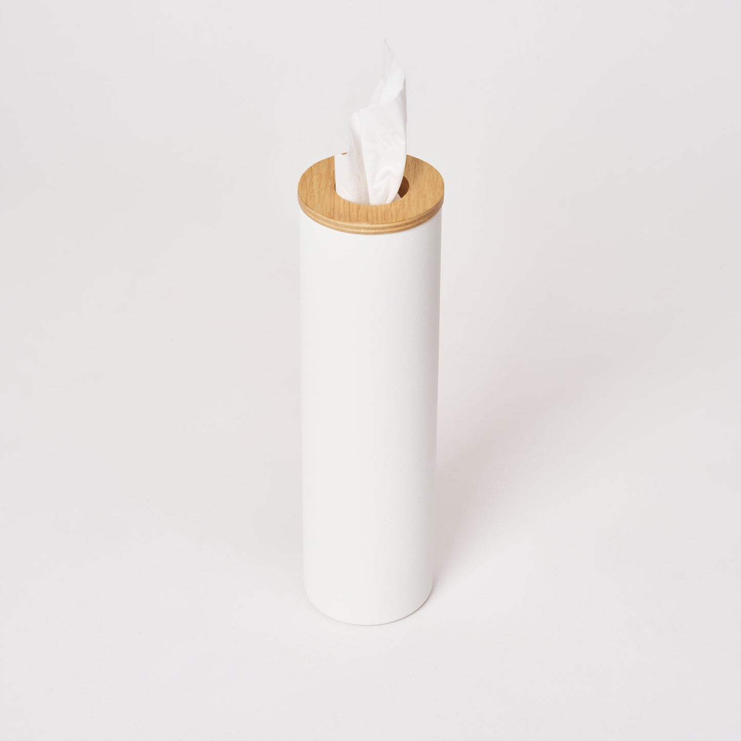 Round Tissue Case - Steel + Wood