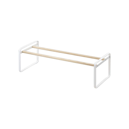 Stackable Shoe Rack (7 H)  - Steel + Wood
