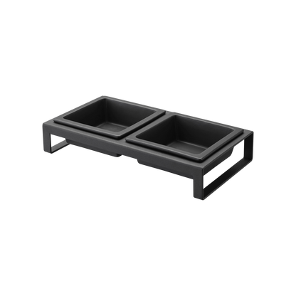 Pet Food Bowl - Steel + Ceramic