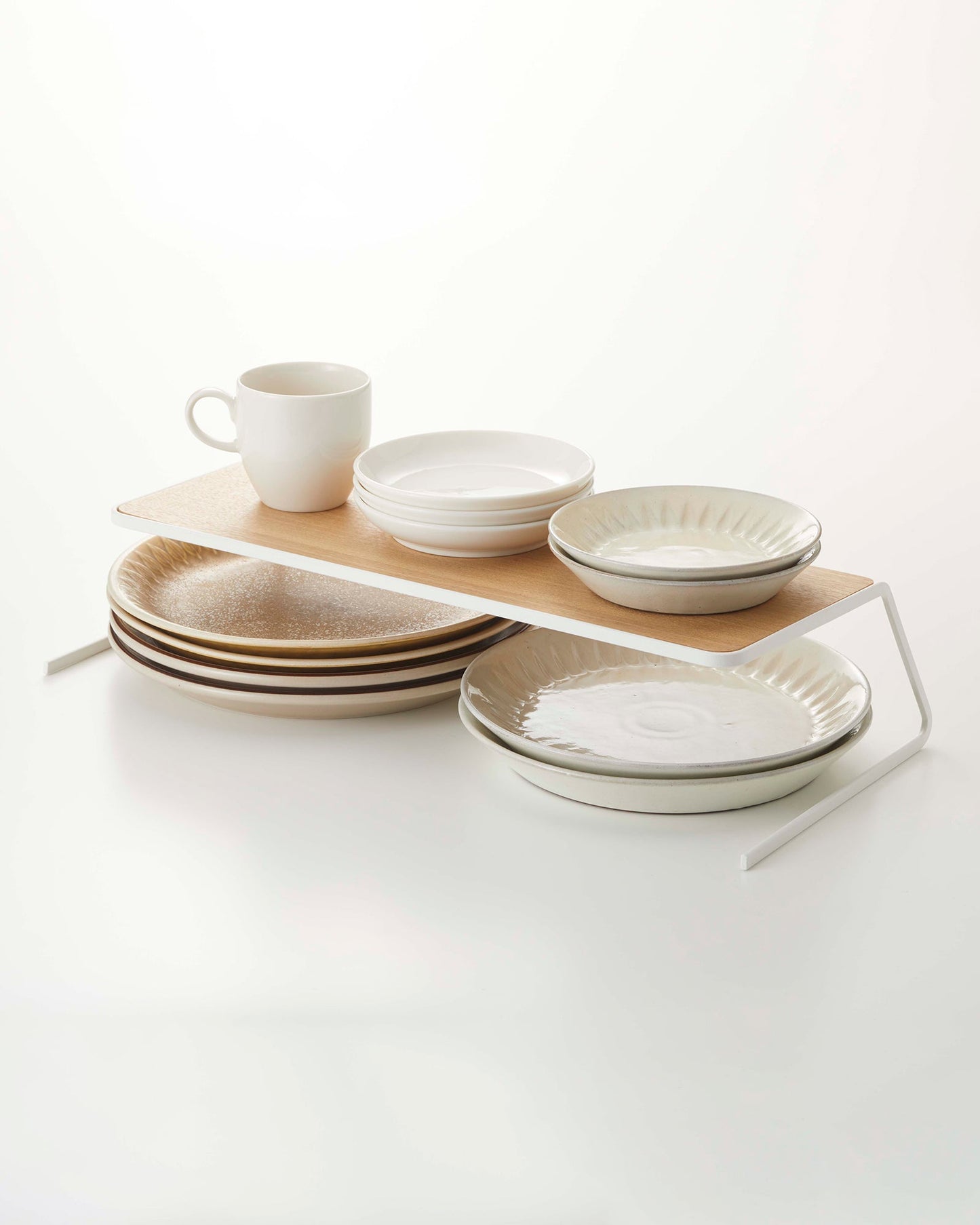 Dish Riser - Large - Steel + Wood