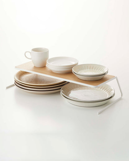 Dish Riser - Large - Steel + Wood