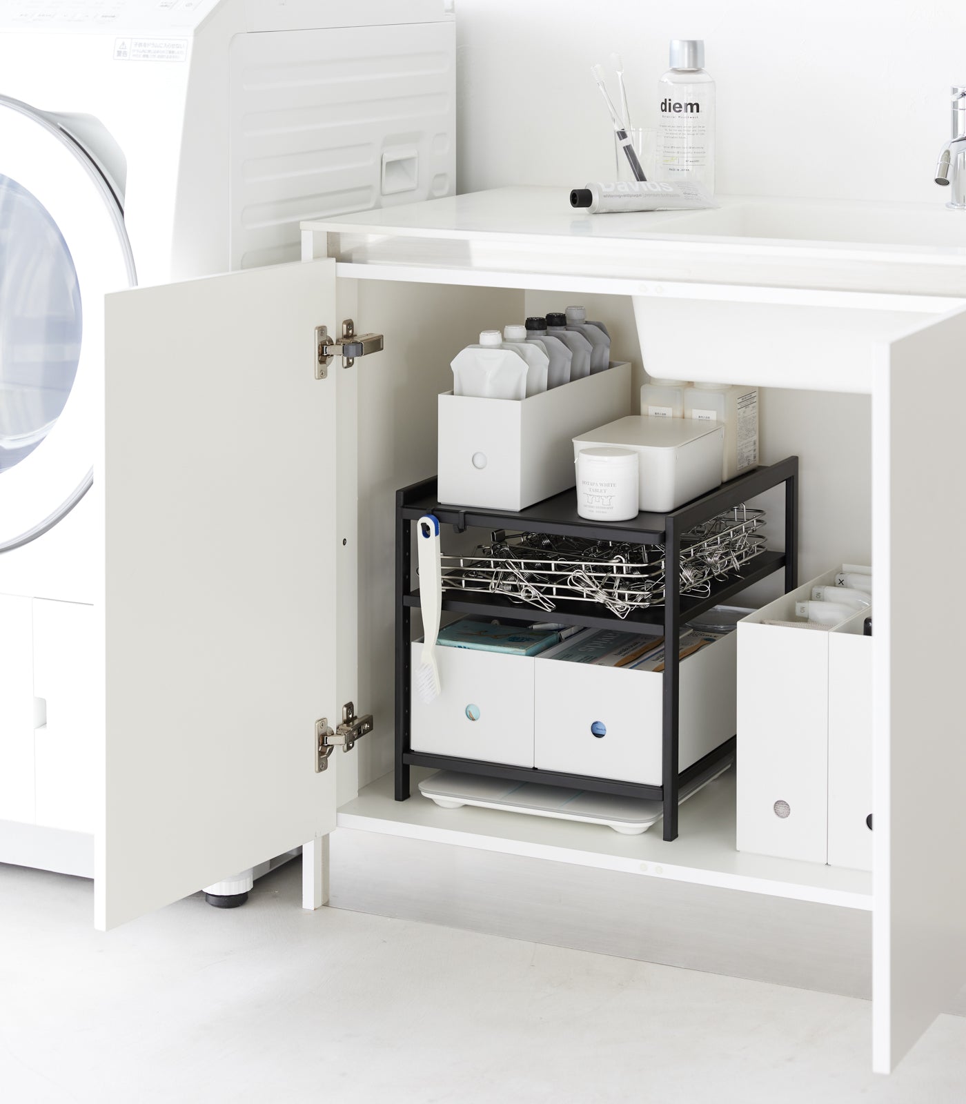 Three-Tier Cabinet Storage Rack (14 H)  - Steel