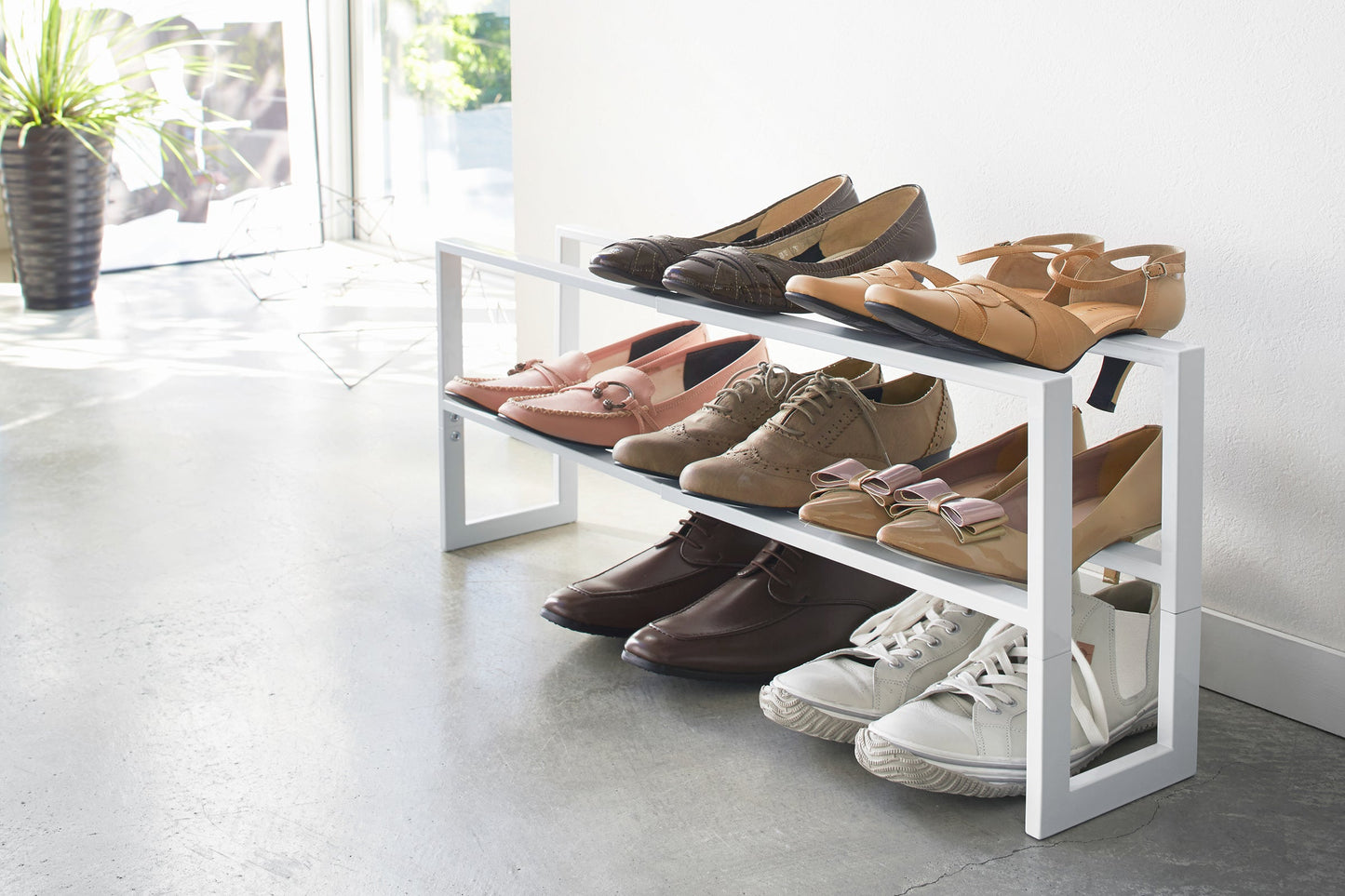 Two-Tier Expandable Shoe Rack (12 H)  - Steel