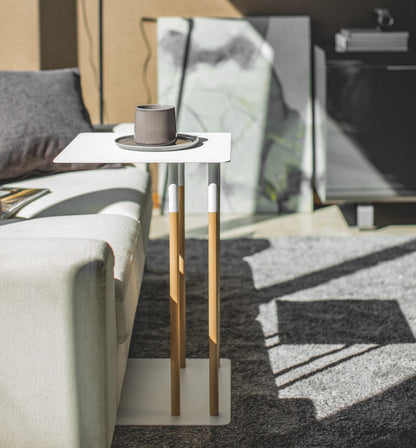 C Side Table (22 H)  - Steel + Wood