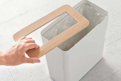 Trash Can - Rectangle - Steel + Wood