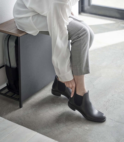 Entryway Storage Organizer & Bench (18 H)  - Steel + Wood