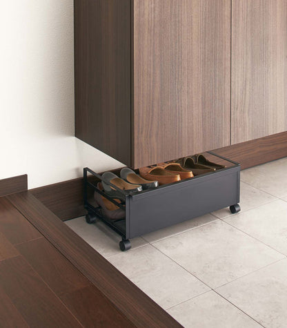 Rolling Shoe Rack (9 H)  - Steel