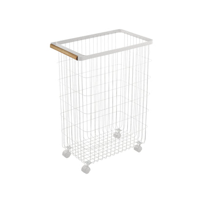 Rolling Wire Basket (24 H)  - Steel + Wood