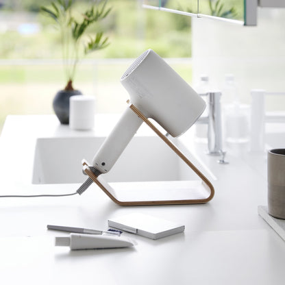 Hair Dryer and Iron Stand - Wood
