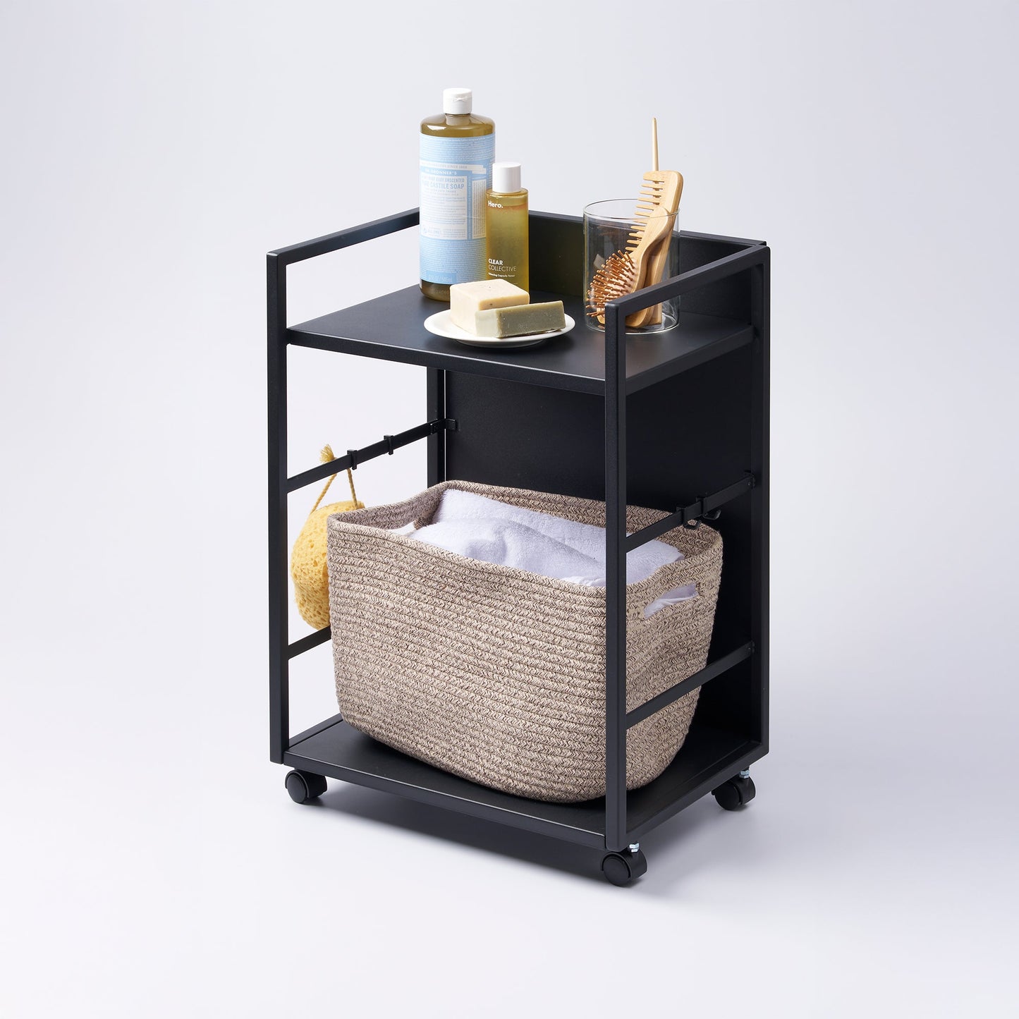 Two-Tier Hideaway Storage Cart (24 H)  - Steel