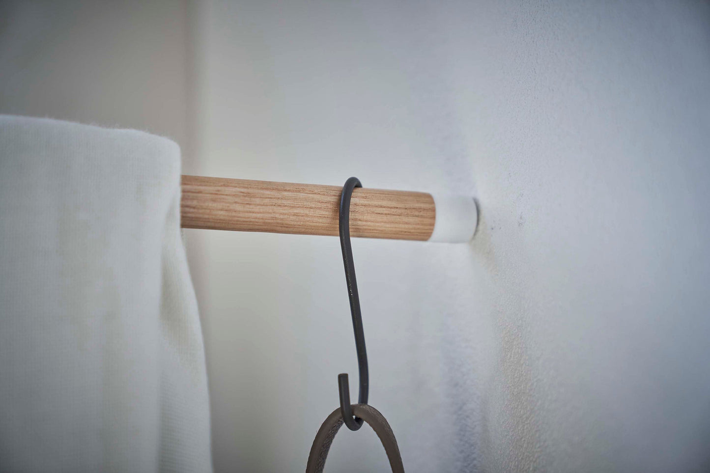 Corner Leaning Coat Hanger (63 H)  - Steel + Wood
