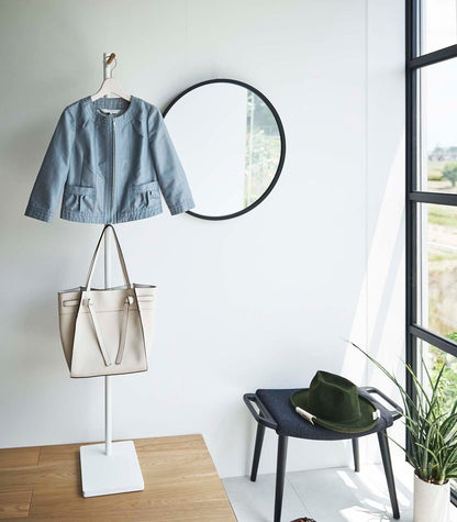 Coat Rack (63.98 H)  - Steel + Wood