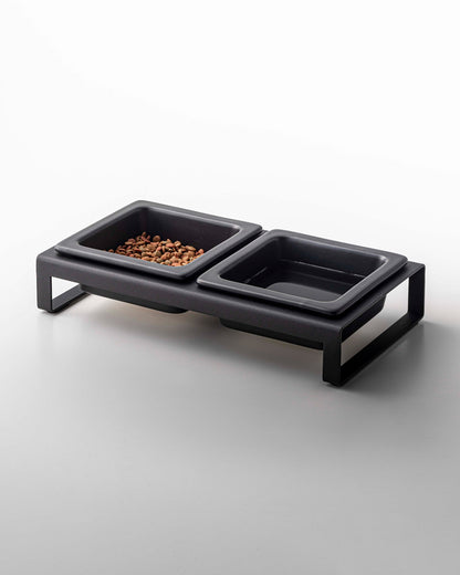 Pet Food Bowl - Steel + Ceramic