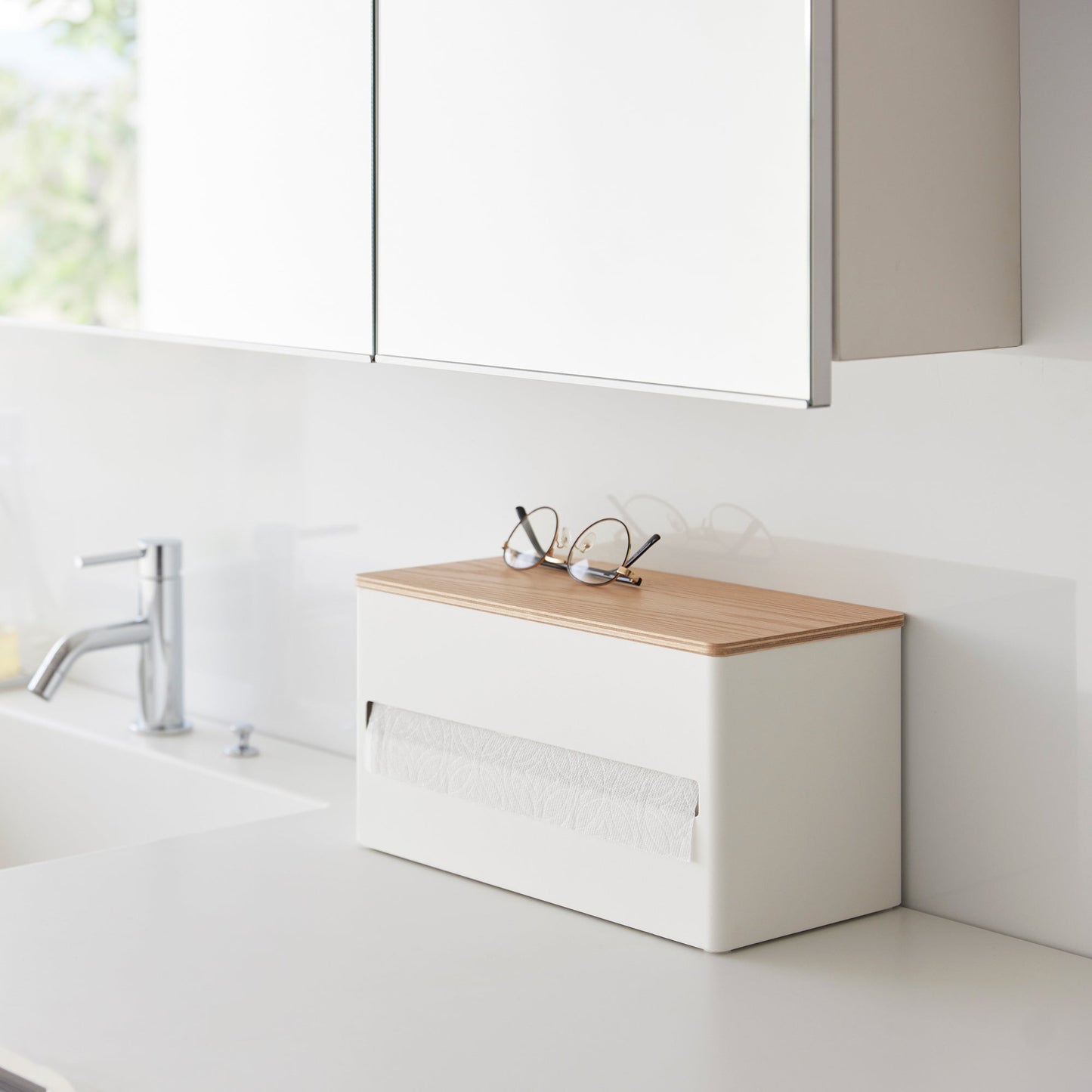 Paper Towel Dispenser - Steel + Wood