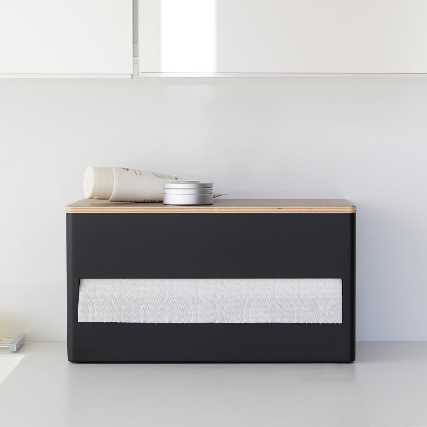 Paper Towel Dispenser - Steel + Wood