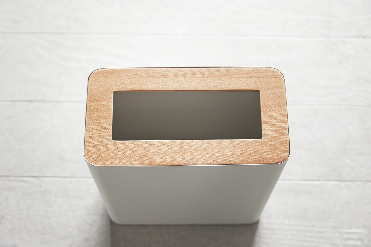 Trash Can - Rectangle - Steel + Wood