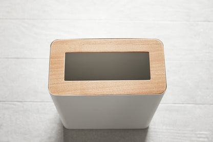 Trash Can - Rectangle - Steel + Wood