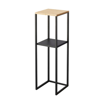 Two-Tier Display & Storage Shelf (31.5 H)  - Steel + Wood