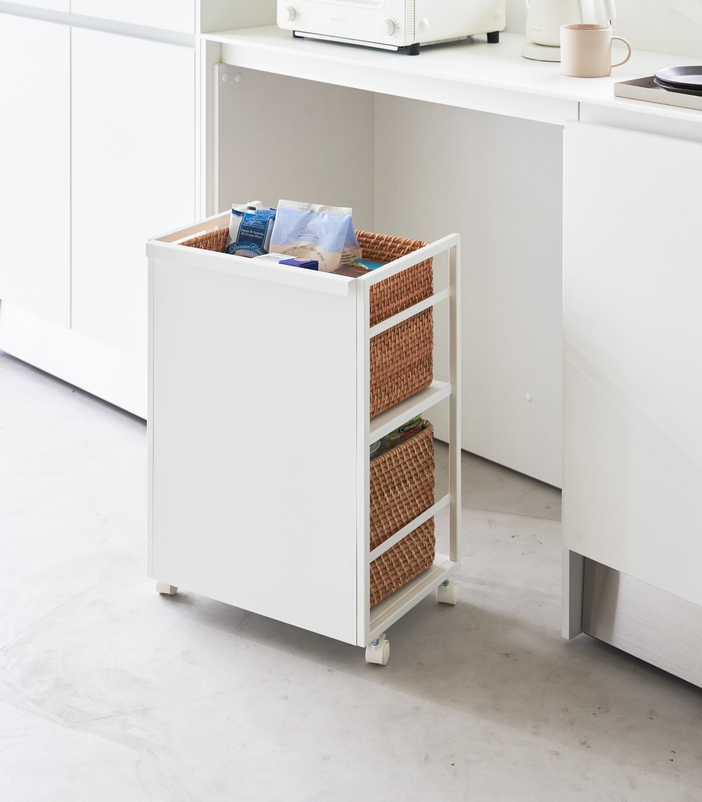 Two-Tier Hideaway Storage Cart (24 H)  - Steel