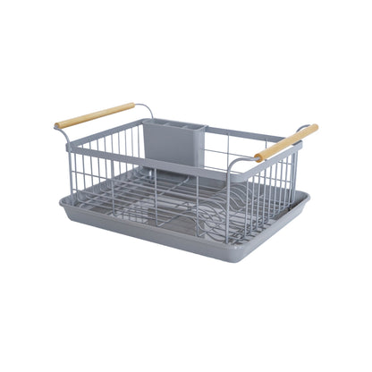 Dish Rack - Steel + Wood