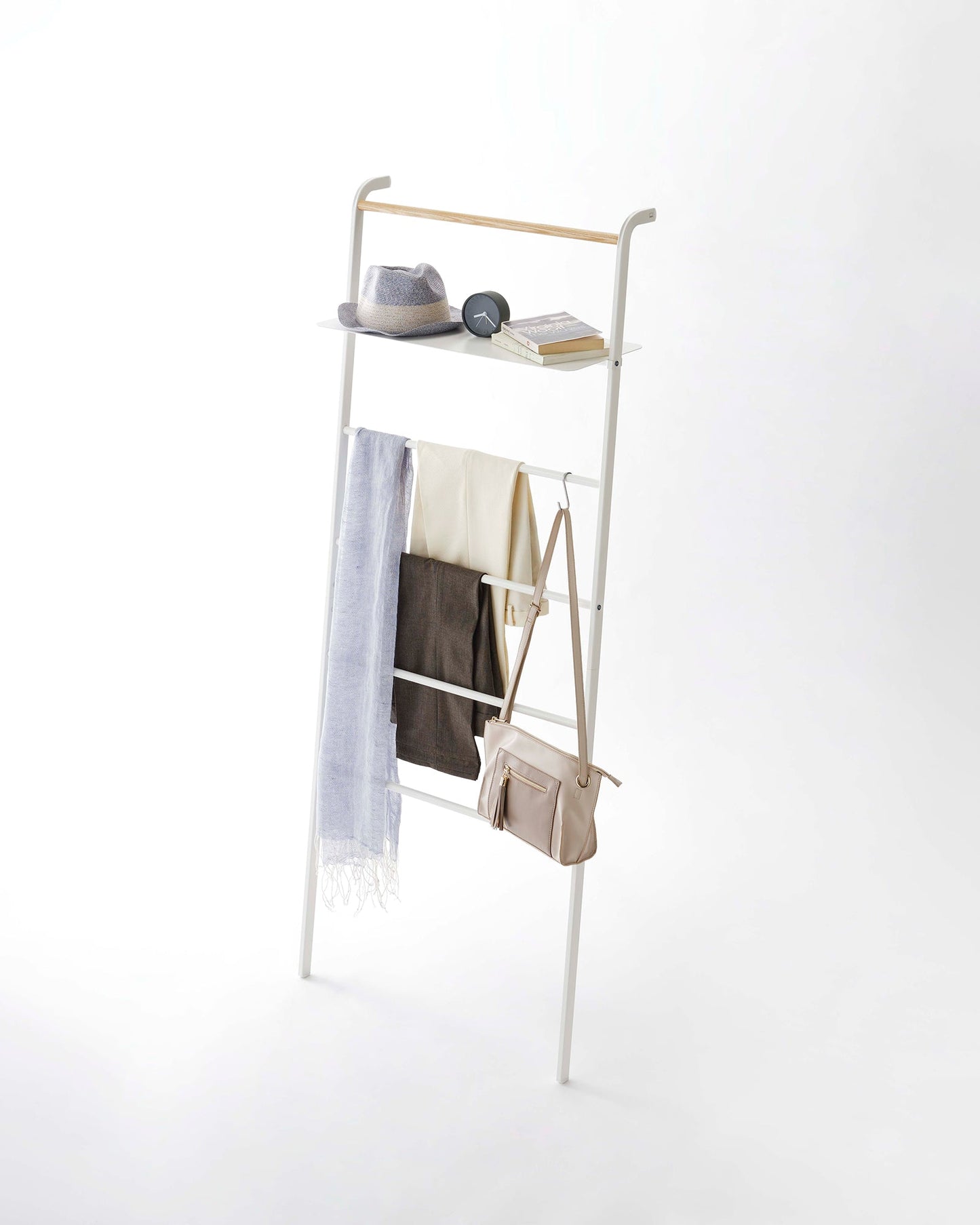 Leaning Storage Ladder With Shelf (63 H)  - Steel