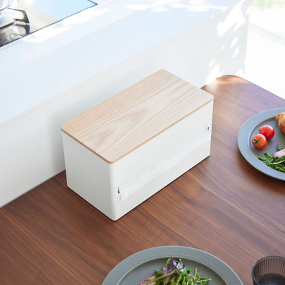 Paper Towel Dispenser - Steel + Wood