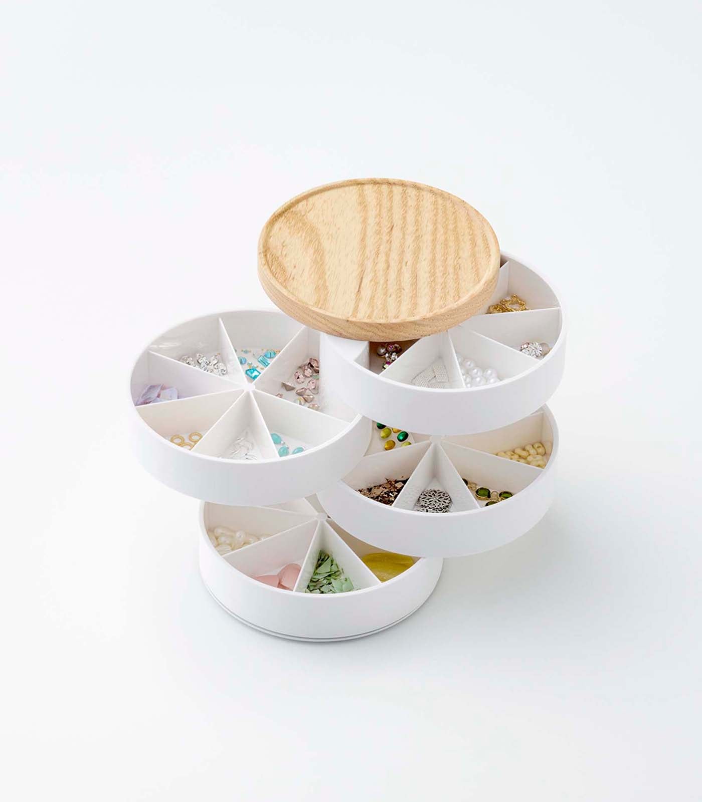 Stacked Jewelry Organizer - Sectioned