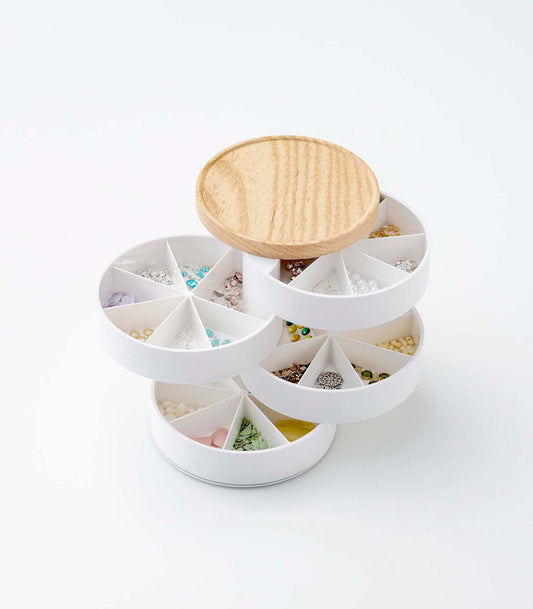 Stacked Jewelry Organizer - Sectioned