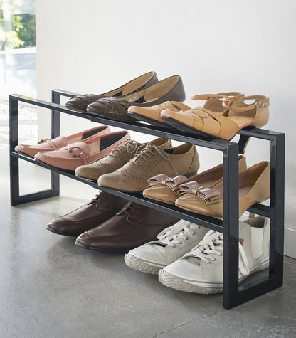 Two-Tier Expandable Shoe Rack (12 H)  - Steel