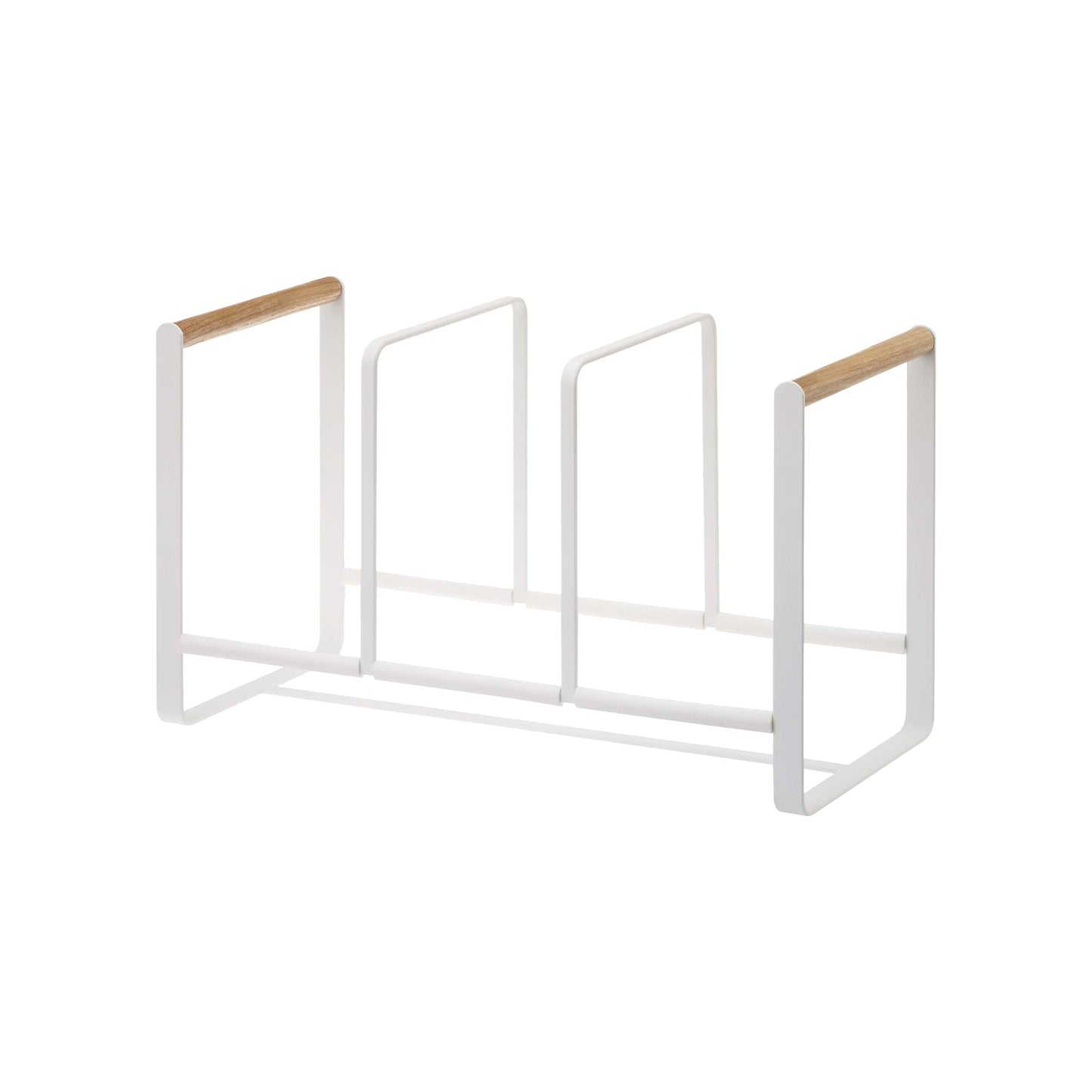 Vertical Plate Organizer - Steel + Wood