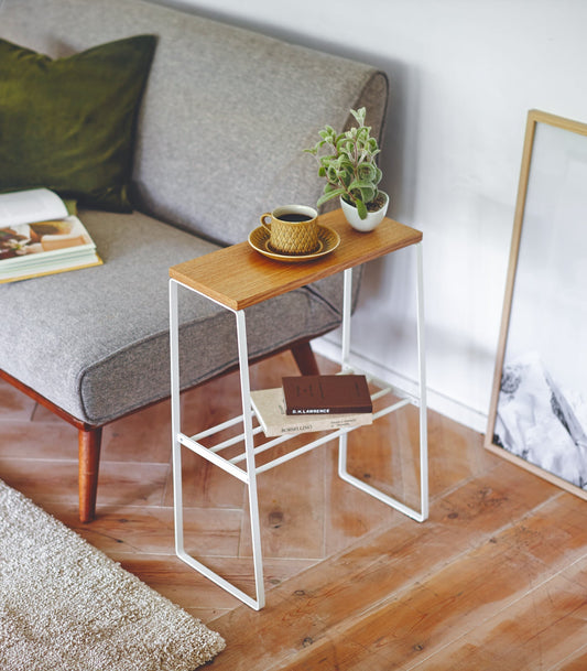 End Table (22 H)  - Steel + Wood