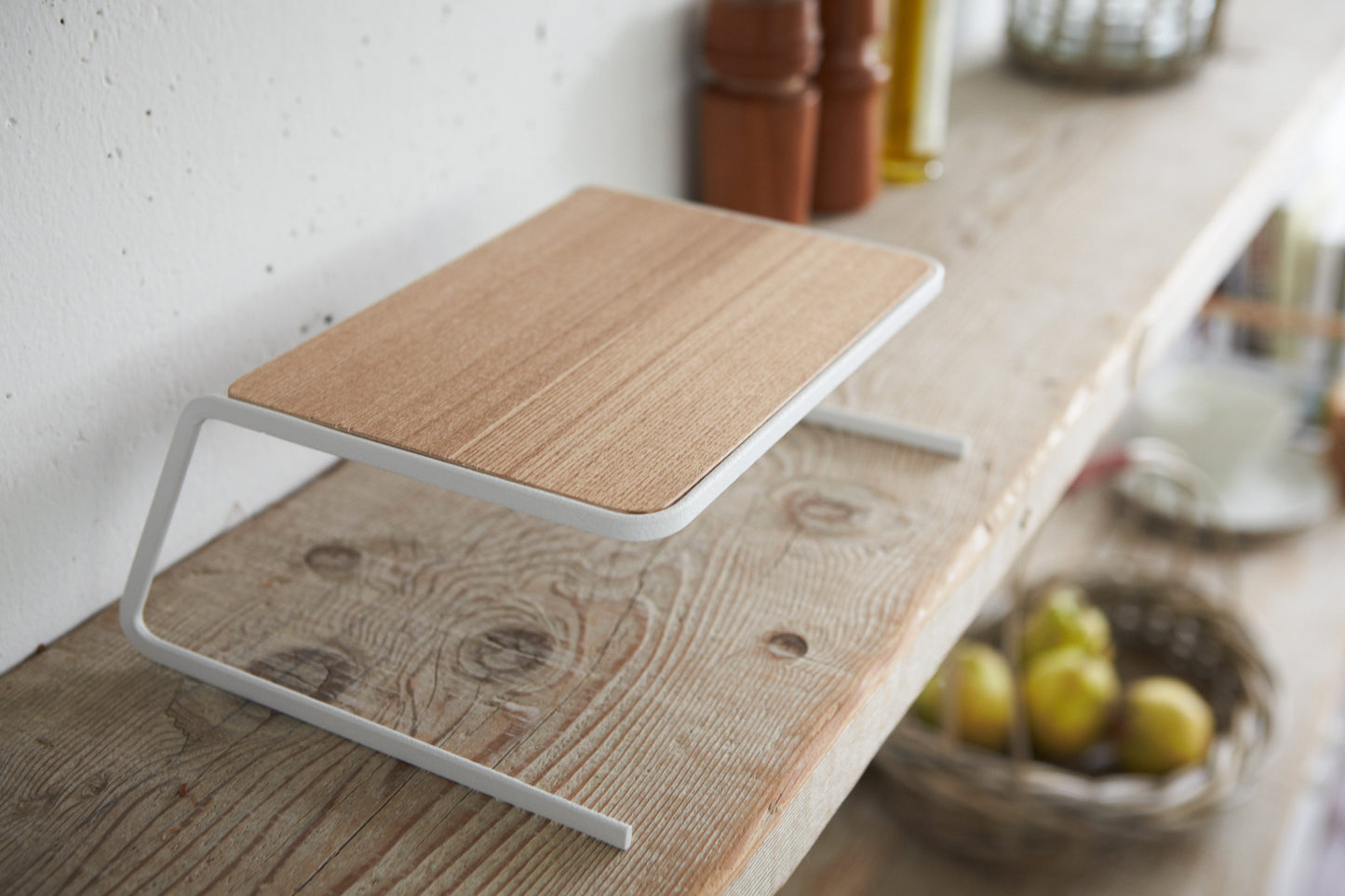 Dish Riser - Small - Steel + Wood