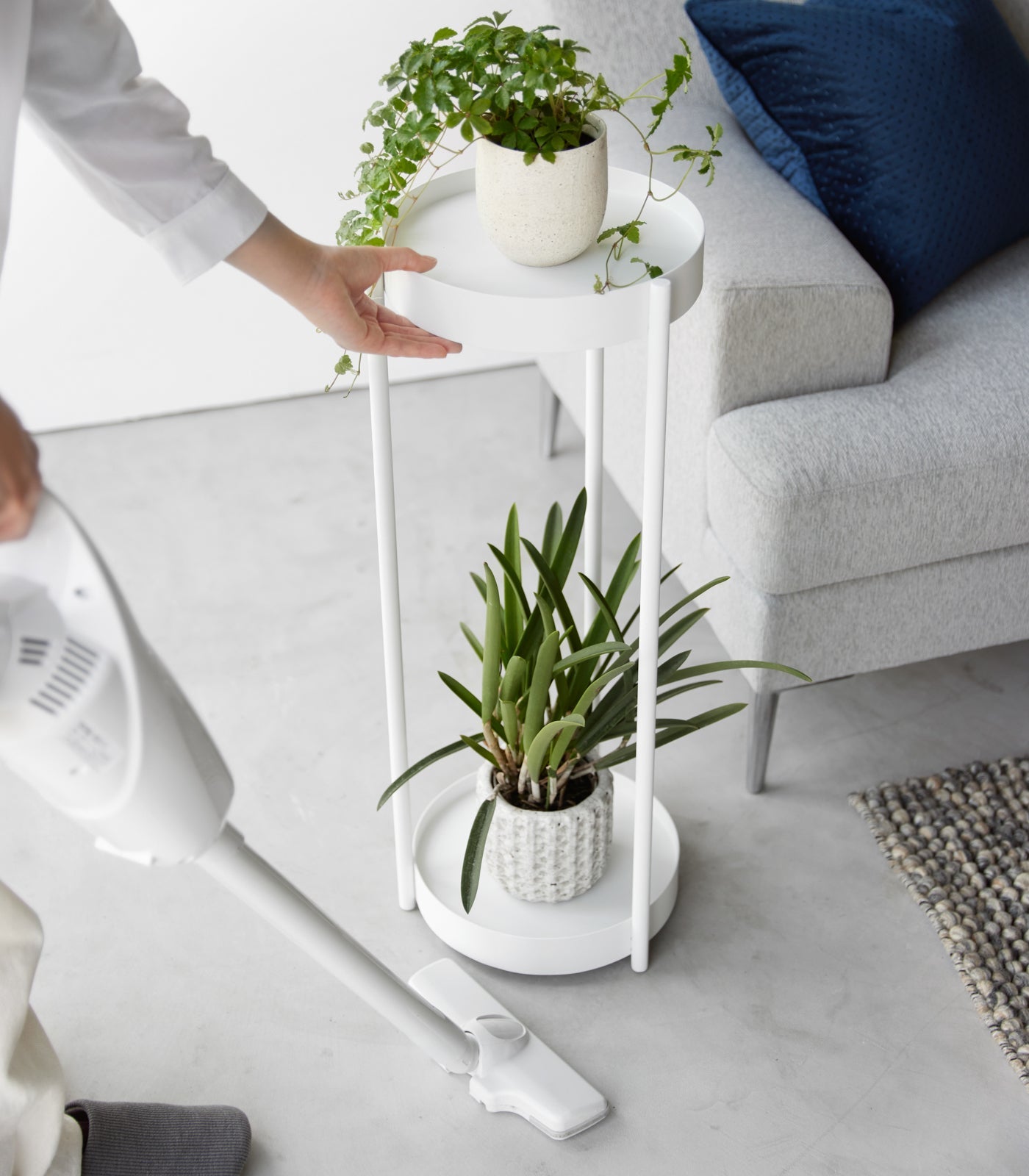 Two-Tier Rolling Plant Stand (28 H)  - Steel