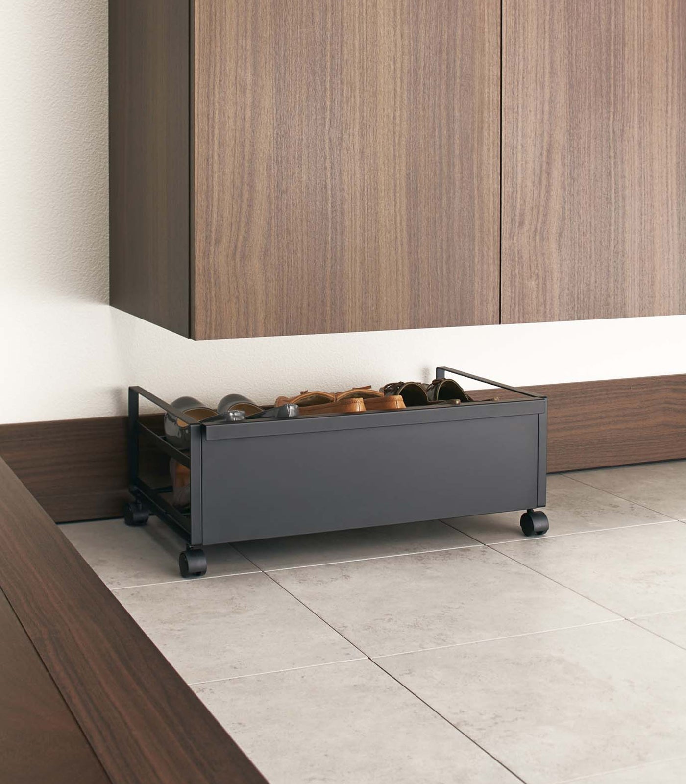 Rolling Shoe Rack (9 H)  - Steel