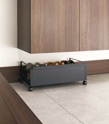 Rolling Shoe Rack (9 H)  - Steel