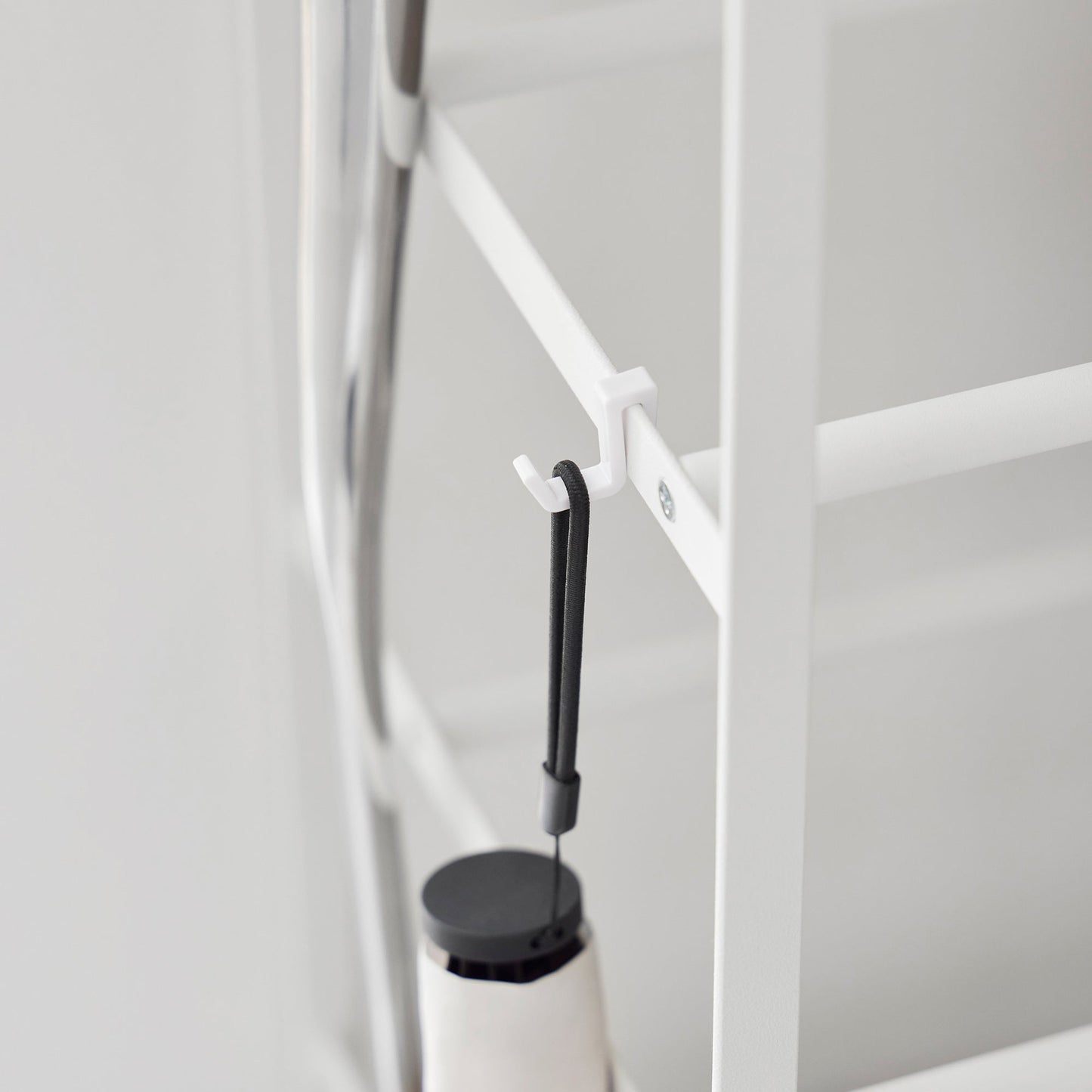 Rolling Five-Tier Shoe Rack ( H)  - Steel + Wood