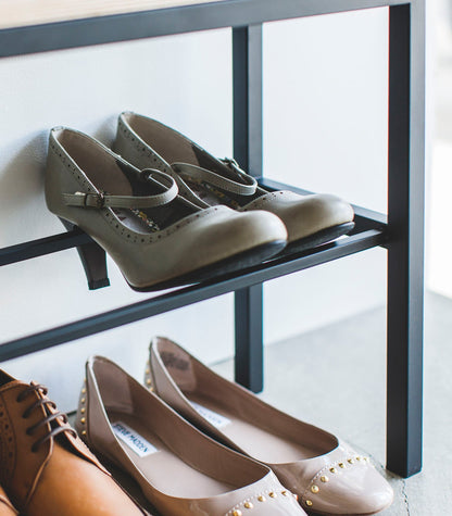 Shoe Organizer & Bench (18 H)  - Steel + Wood