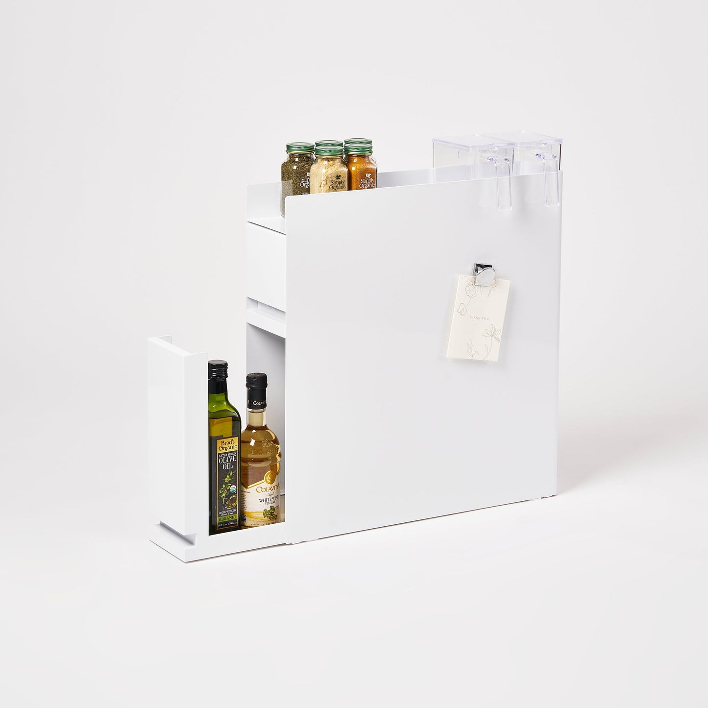 Two-Tier Sliding Drawer Seasoning Rack - Steel