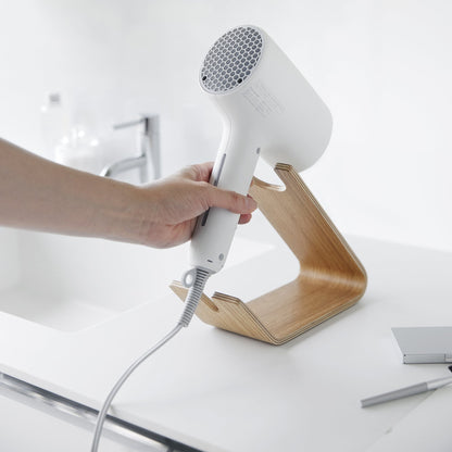 Hair Dryer and Iron Stand - Wood