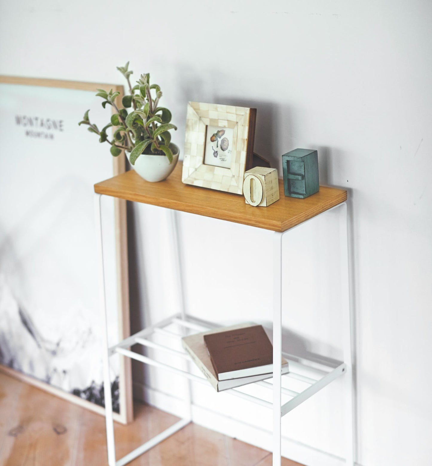End Table (22 H)  - Steel + Wood